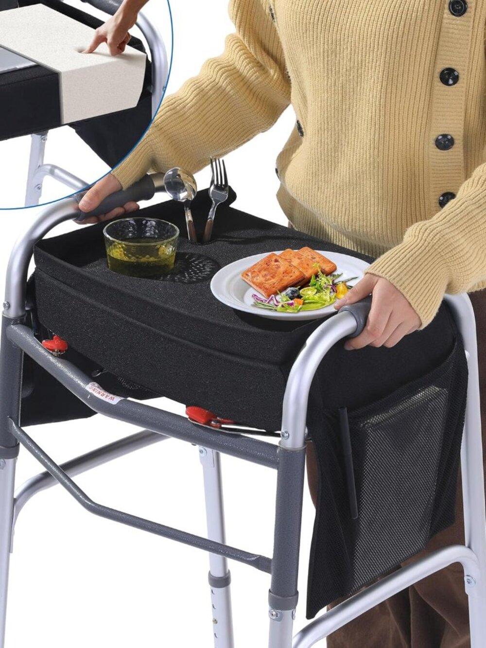 Walker Tray for Narrow Folding Walker - New - please read for fit